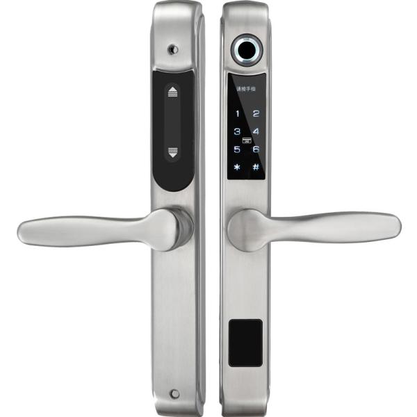 Quality AAA Batteries Powered Aluminum Frame Smart Fingerprint Door Lock for sale