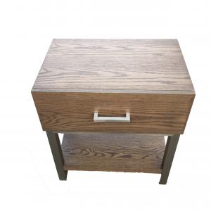 China Luxury Light Oak Bedside Table King / Queen Size For Hospitality Bedroom on sale