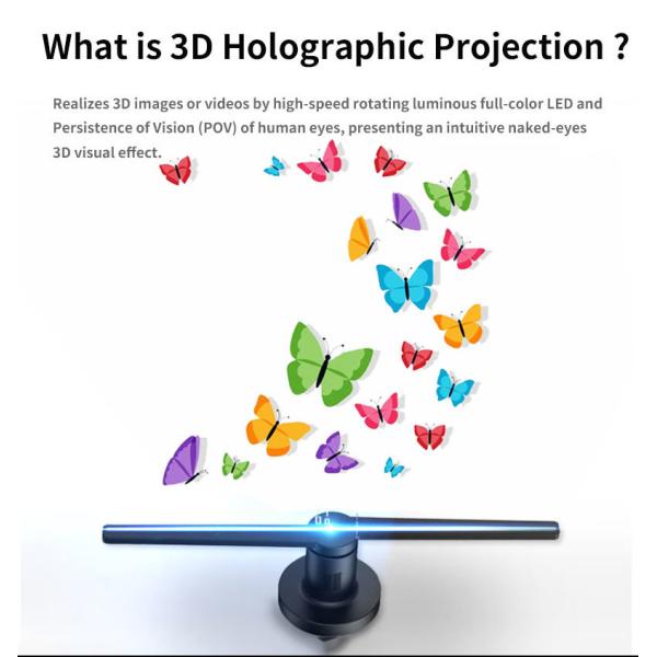 52cm Indoor 3D Hologram Advertising Display LED Fan