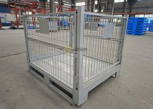 China Steel Collapsible Pallet Cage With Padlock Locking System 50kg wholesale