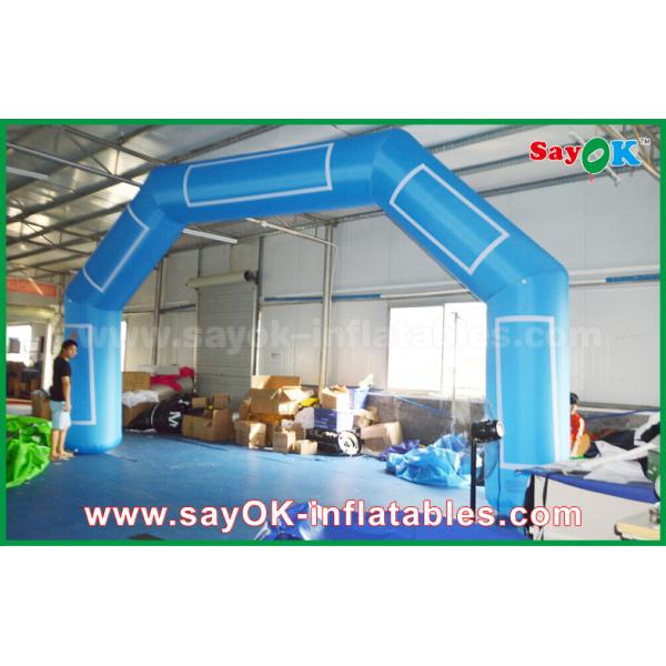Inflatable Rainbow Arch Customized Blue Inflatable Arch Velcro Print Event Inflatable Finish Line