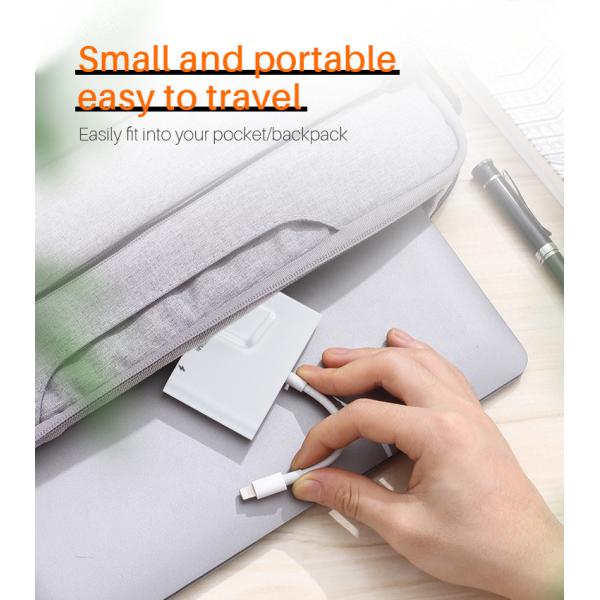 portable OEM 0.2M Lightning To 4 In 1 Camera Card Reader With RJ45