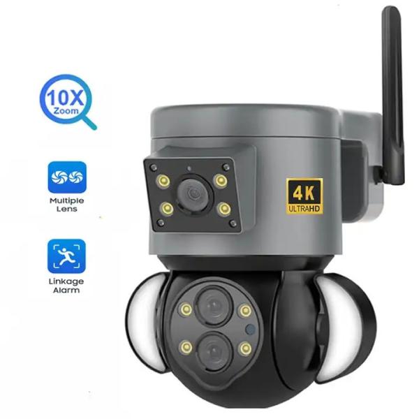 Quality Outdoor Indoor CCTV Security Camera Panoramic With 4MP Floodlight for sale