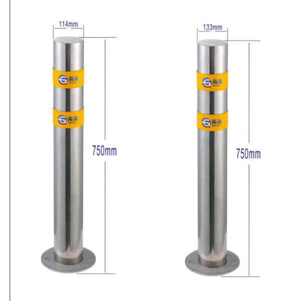 Galvanized Steel Parking Bollards D200*T4 Mm Powder Coated Anti Parking Posts