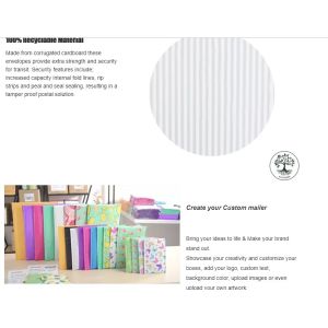 100% Recycled Custom Printing Kraft Bubble Envelopes / Honeycomb Paper