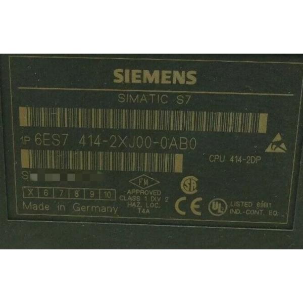 SIEMENS 6ES7414-2XJ00-0AB0 SIMATIC S7-400, CPU 414-2 DP CENTRAL PROCESSING UNIT WITH: MULTI-POINT MPI INTERFACE INTEGR.