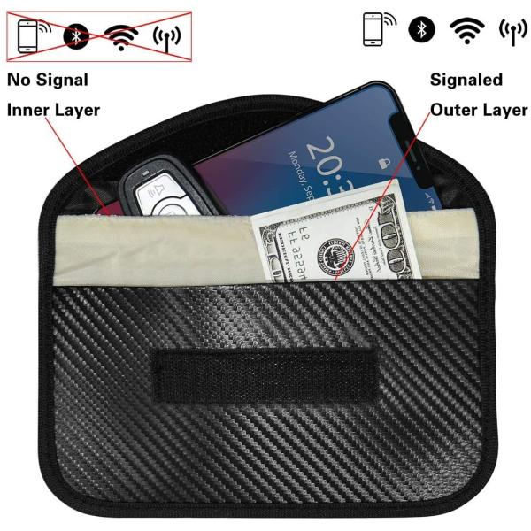Large Cell Phone Signal Blocking Case Keyless RFID For Car Key Fob