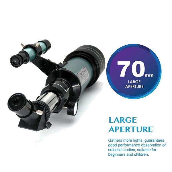 70mm Aperture 300mm Astronomy Refractor Telescope For Stargazing