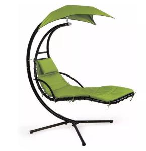 Outdoor Patio Chair with Canopy Swing and Customized Color Hanging Chaise Sun Lounger