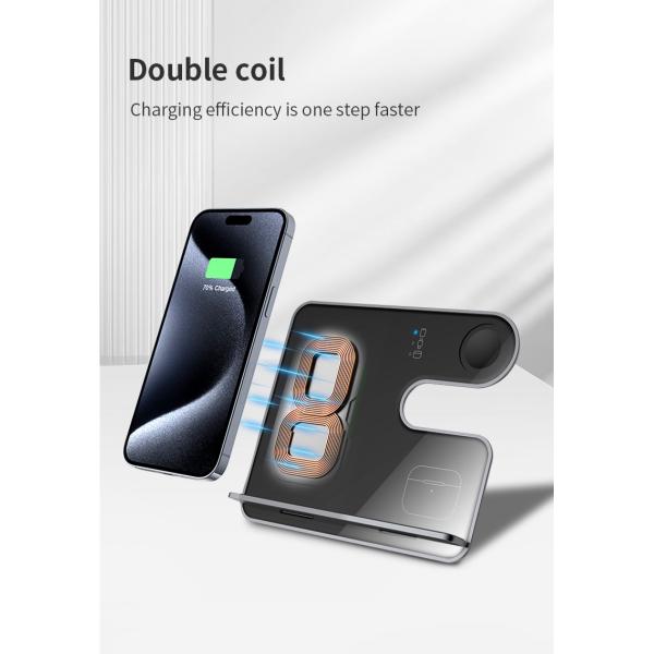 Aluminum Alloy Metal Wireless Charging Braket with Overcharge Protection