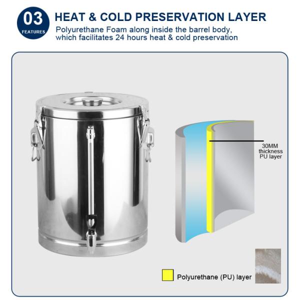 Big Capacity Stainless Steel Milking Machine Bucket Transport Insulation With Lid