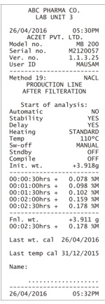 Halogen Moisture Laboratory Analytical Balance Data Storage