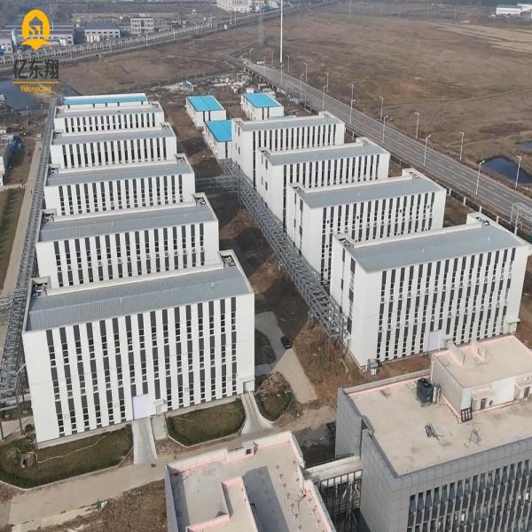 Customized Steel Structure Warehouse With Single Steel Or Sandwich Panel Wall Cladding And Customized Logo