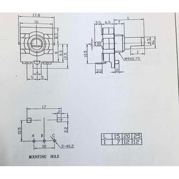 Encoder Switch ,360° 16mm Metal Shaft Rotary Encoder, Coding Rotary Encoder,Coded Rotary Switch ,Incremental Encoder