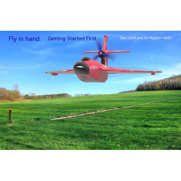 Raptor H650 Lightweight 2.4g Proportional Long Range Led Light Aerobatics Stunt RC Seaplane Brushless Flying Model Other