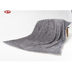 Buy cheap Home Textiles Plush Fur Blanket Knitted Darker Gray Animal Rabbit Fur Blanket from wholesalers