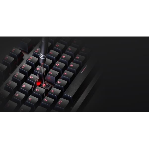 Black Color Professional Gaming Keyboard Adjustable Breathing Backlit For Desktop