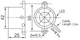LM42 Inductive Linear Position Sensor Industrial Analog 20MM Detection Distance NON Flush