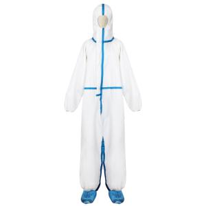 China EN 14126 Disposable Protective Suit , Hooded Disposable Coveralls wholesale