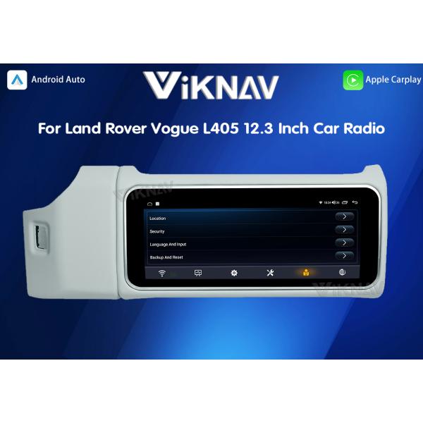 Viknav 12.3 Inch Touch Screen Car Radio For Land Rover Range Rover Vogue L405 2013-2017 Multimedia Player GPS Navigation Head Unit (Ivory)