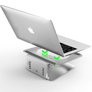 China 1552g 10mm Thickness Adjustable Notebook Desk Stand Silver Aluminium wholesale
