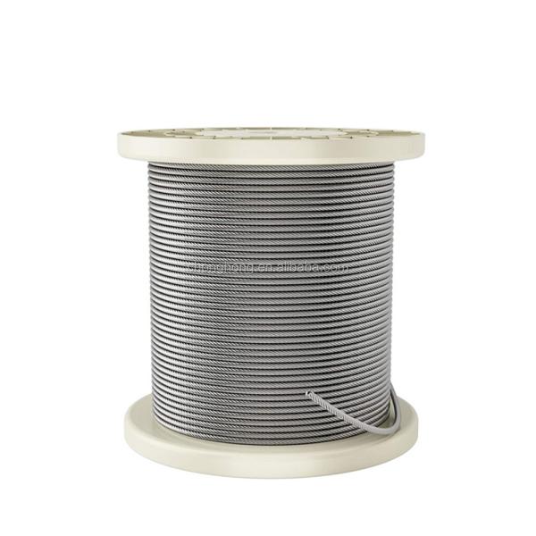 Stainless Steel Aircraft Cable T316 7x7 Steel Cable Ropes for Decking Railing System 7*7 1/8" Wire Rope Diameter 1/4 inch