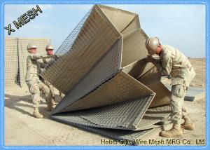 Hot Galvanized Welded Wire Mesh Sheets / Panels Barrier For Military ASTM Standards