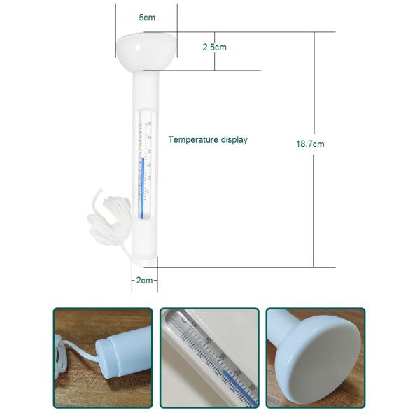 Plastic Mercury Free Floating Instant Read Thermometer For Swimming Pool