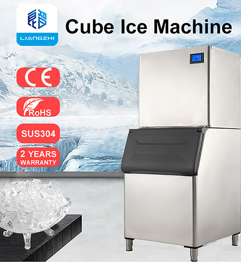 149kg LZ-500 Ice Cube Maker Machine Automatic Cube Ice Maker with 220kg Daily Output