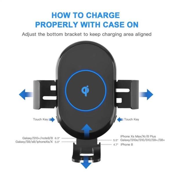 360 Rotation Qi Car Wireless Charger 15W magsafe vent mount For IPhone 13