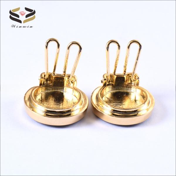 Coffee Epoxy Inlay Brass Button Cover Cufflinks Round For Men'S Normal Shirt