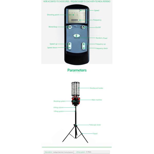 ROHS Approved Badminton Shuttle Feeder Machine Shooting 75W Fixed Function
