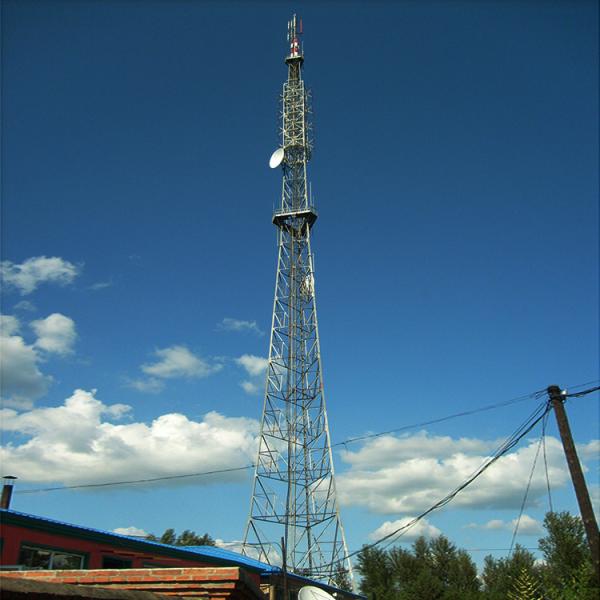 Free Standing Transmission Steel Tower Durable High Support Strength