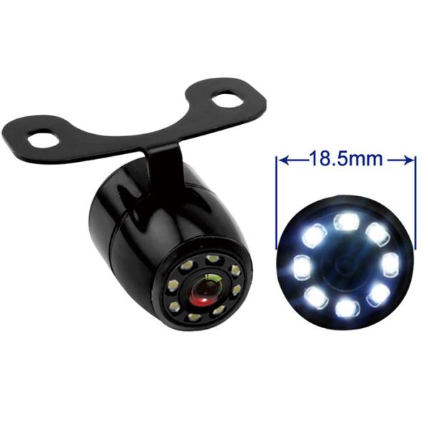 Water proof 18.5mm Metal Shell Butterfly Car Camera with IR or Led Lights and Mirror Image Parking Lines CCT-ACC0104