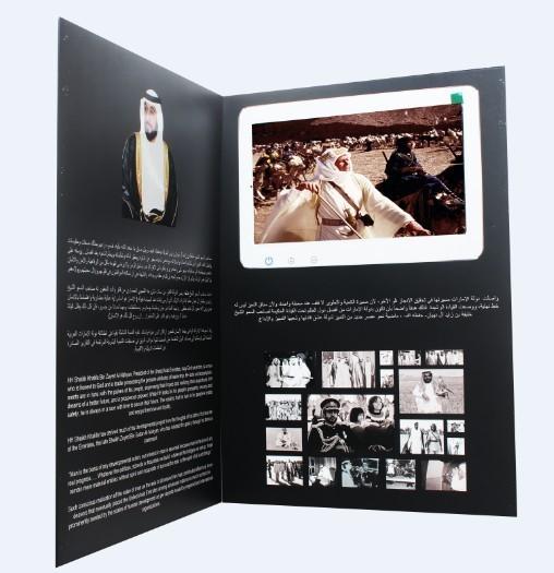 Quality CMYK printing video booklet , lcd video mailer for Business Invitation gift for sale