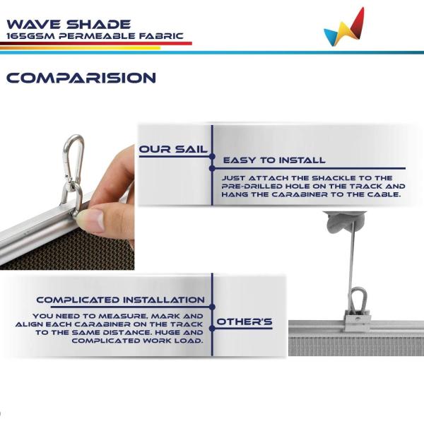 Wave Roof retractable shade pergola Ceiling Awning Shade Fabric Retractable Pergola Canopy