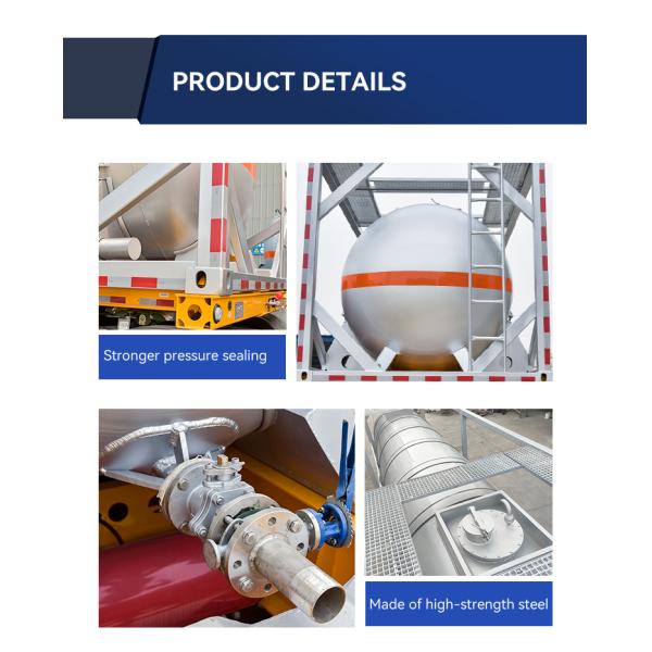 30FT Aluminum Alloy Tank Container For Diesel Fuel Sodium Hypochlorite Caustic Soda