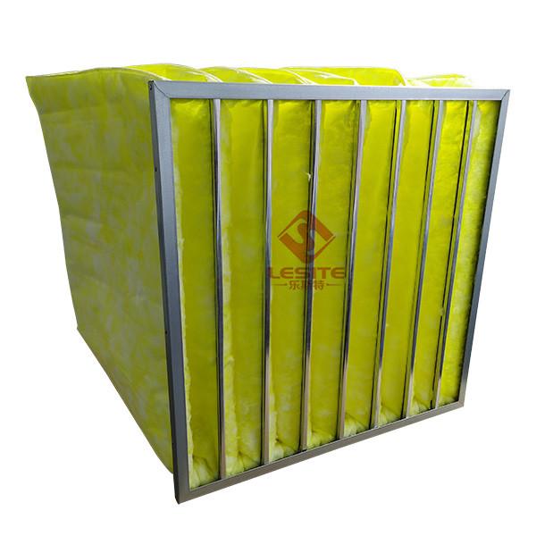 Quality Galvanized Steel Synthetic Media G4 8 Pockets Hepa Filtration Systems Green for sale