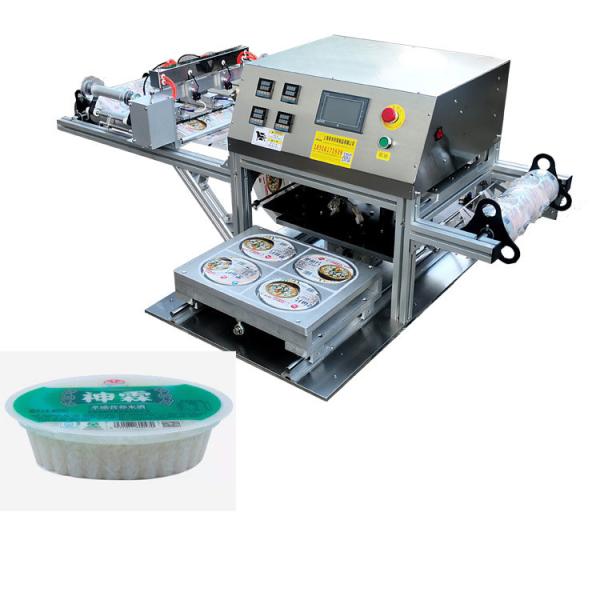1.5KW Desktop Semi Automatic Bowl Sealer Machine With Date Coding Printing