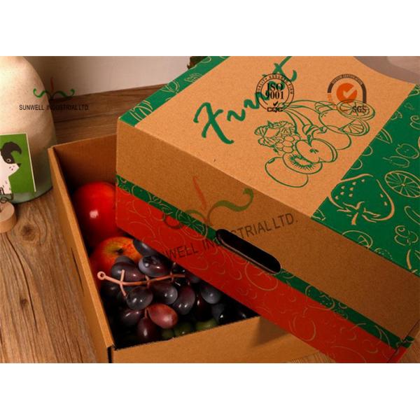 E-Flute Corrugated Cardboard Food Packaging Boxes , Fruit Gift Packaging Box