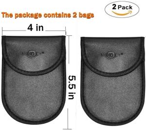 China Faraday RFID Blocker Pouch , Anti Tracking Signal Blocking Bag For Car Security wholesale