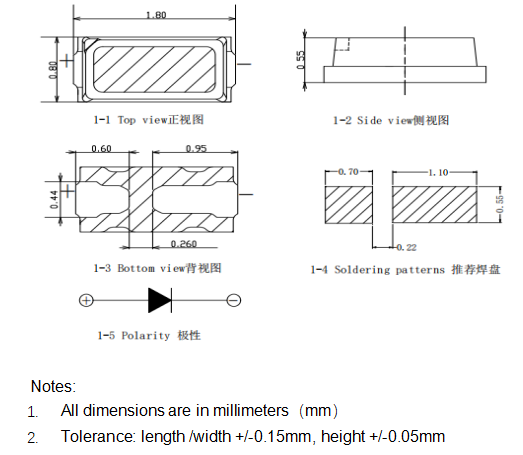 1808 2700-6000K High Power Csp Led Chips 6-9LM