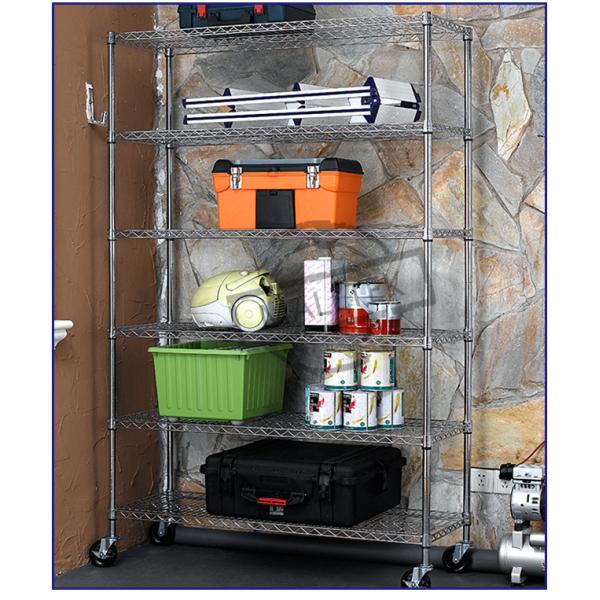 Heavy Duty Wire Shelving Movable Height Adjustment Corrosion Resistant