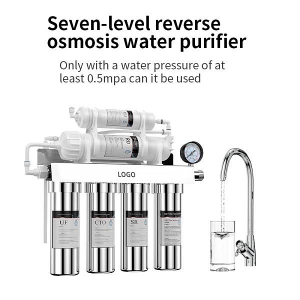 7 Grade Stainless Steel Reverse Osmosis System 600GPD for Home Hotel Drinking Water