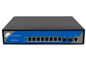Managed Fiber POE Switch , 8 Port Gigabit Network Switch