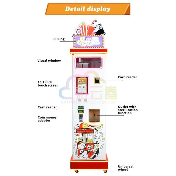5.6Kg Capacity Automatic Popcorn Dispenser Stainless Steel With LCD Display