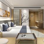 Classic Luxury White Solid Oak Double Bed Hotel Bedroom Soft Bed