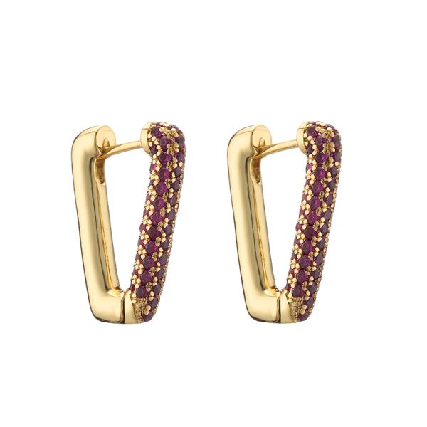 Luxury 24k Gold Earrings Fashion Ladies Custom Jewelry Diamond Studded Earrings