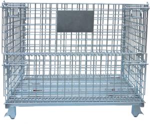 China Warehouse Foldable Wire Container , 4 Gauge Wire Mesh Pallet Containers wholesale
