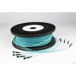 Buy cheap 48 Core 10G OM3 MTP/MPO Trunk Cable Assembly Customized With Aqua LSZH Jacket from wholesalers